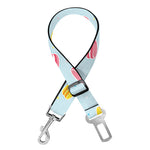 Pink And Yellow Macaron Pattern Print Dog Seat Belt