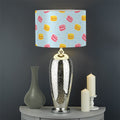 Pink And Yellow Macaron Pattern Print Drum Lamp Shade