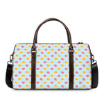 Pink And Yellow Macaron Pattern Print Duffle Bag