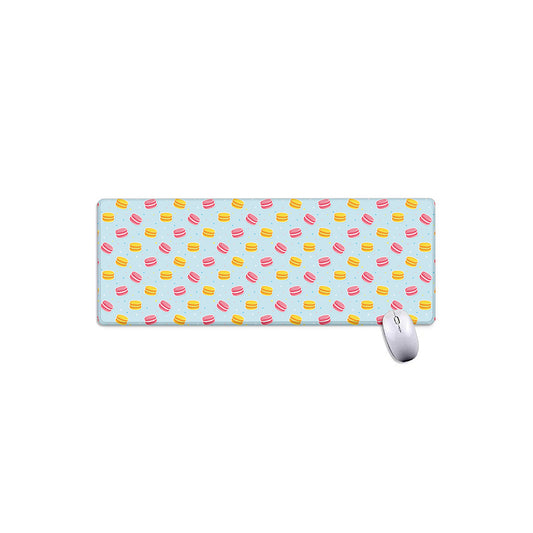Pink And Yellow Macaron Pattern Print Extended Mouse Pad