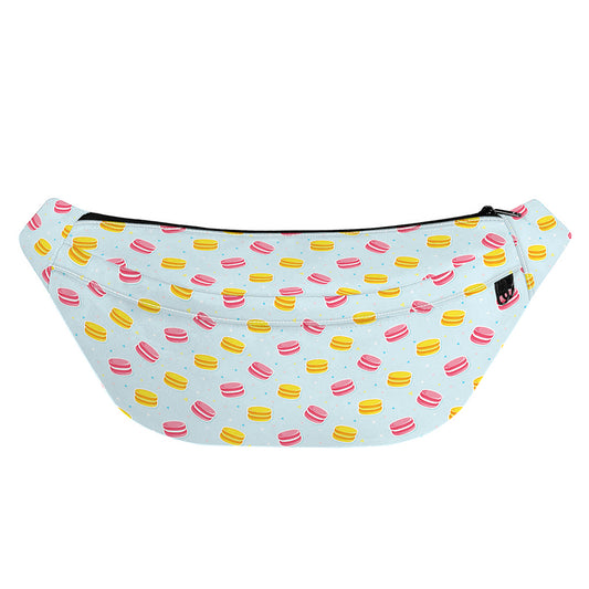 Pink And Yellow Macaron Pattern Print Fanny Pack