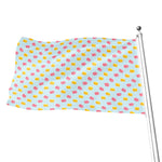 Pink And Yellow Macaron Pattern Print Flag