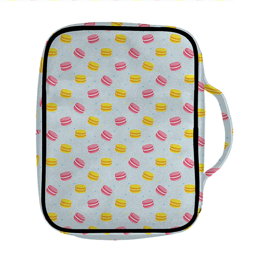 Pink And Yellow Macaron Pattern Print Front Pocket Bible Bag