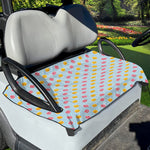 Pink And Yellow Macaron Pattern Print Golf Cart Seat Cover
