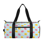 Pink And Yellow Macaron Pattern Print Gym Bag