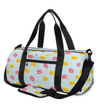 Pink And Yellow Macaron Pattern Print Gym Bag