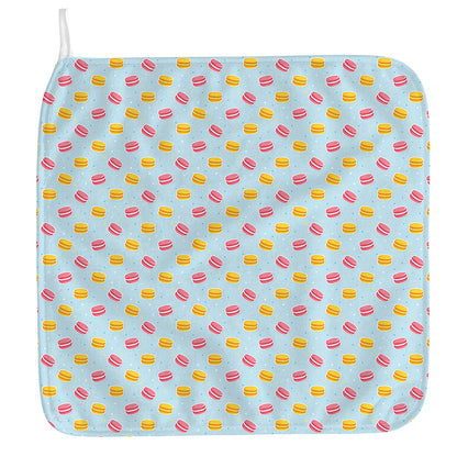 Pink And Yellow Macaron Pattern Print Hand Towel