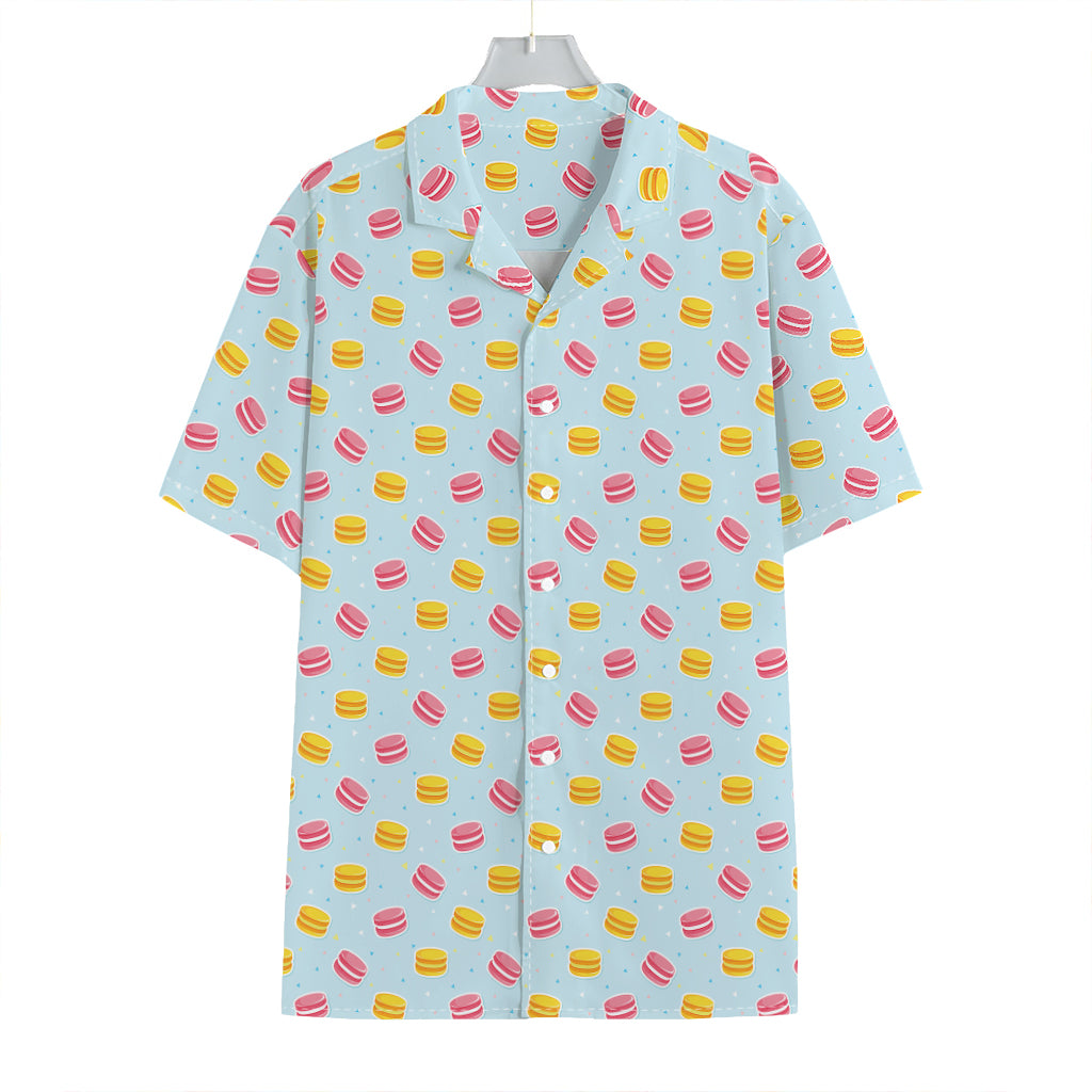 Pink And Yellow Macaron Pattern Print Hawaiian Shirt