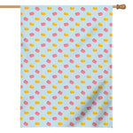 Pink And Yellow Macaron Pattern Print House Flag