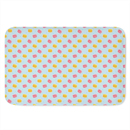 Pink And Yellow Macaron Pattern Print Indoor Door Mat