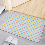 Pink And Yellow Macaron Pattern Print Indoor Door Mat