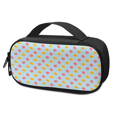 Pink And Yellow Macaron Pattern Print Insulin Cooler Travel Case