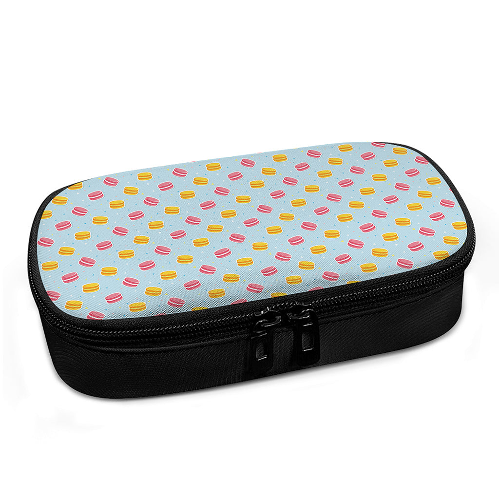 Pink And Yellow Macaron Pattern Print Insulin Cooler Travel Case