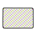 Pink And Yellow Macaron Pattern Print Kitchen Mat