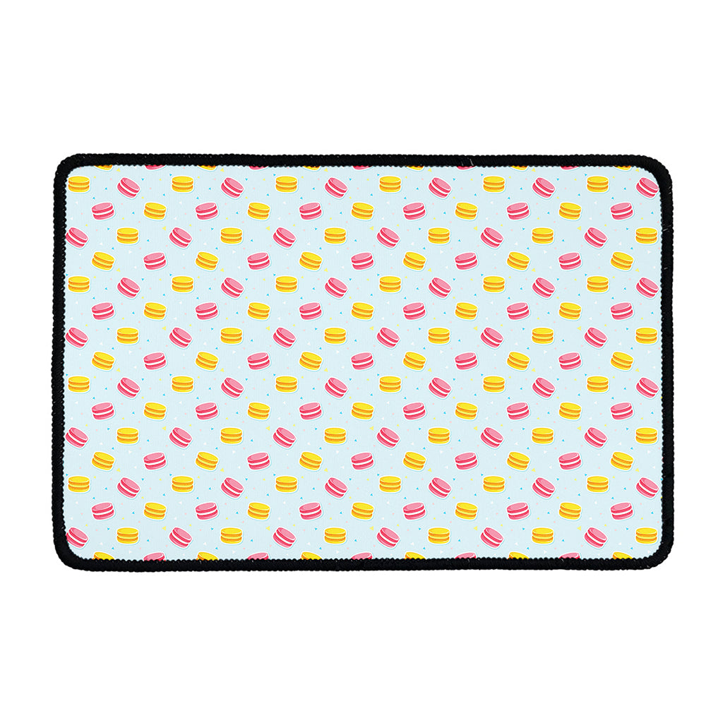 Pink And Yellow Macaron Pattern Print Kitchen Mat