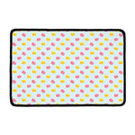 Pink And Yellow Macaron Pattern Print Kitchen Mat