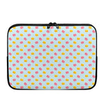 Pink And Yellow Macaron Pattern Print Laptop Sleeve