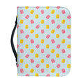 Pink And Yellow Macaron Pattern Print Leather Bible Cover