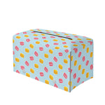Pink And Yellow Macaron Pattern Print Leather Tissue Box Cover