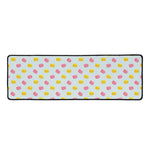 Pink And Yellow Macaron Pattern Print Long Kitchen Mat