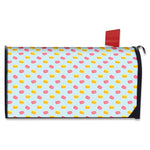 Pink And Yellow Macaron Pattern Print Mailbox Cover