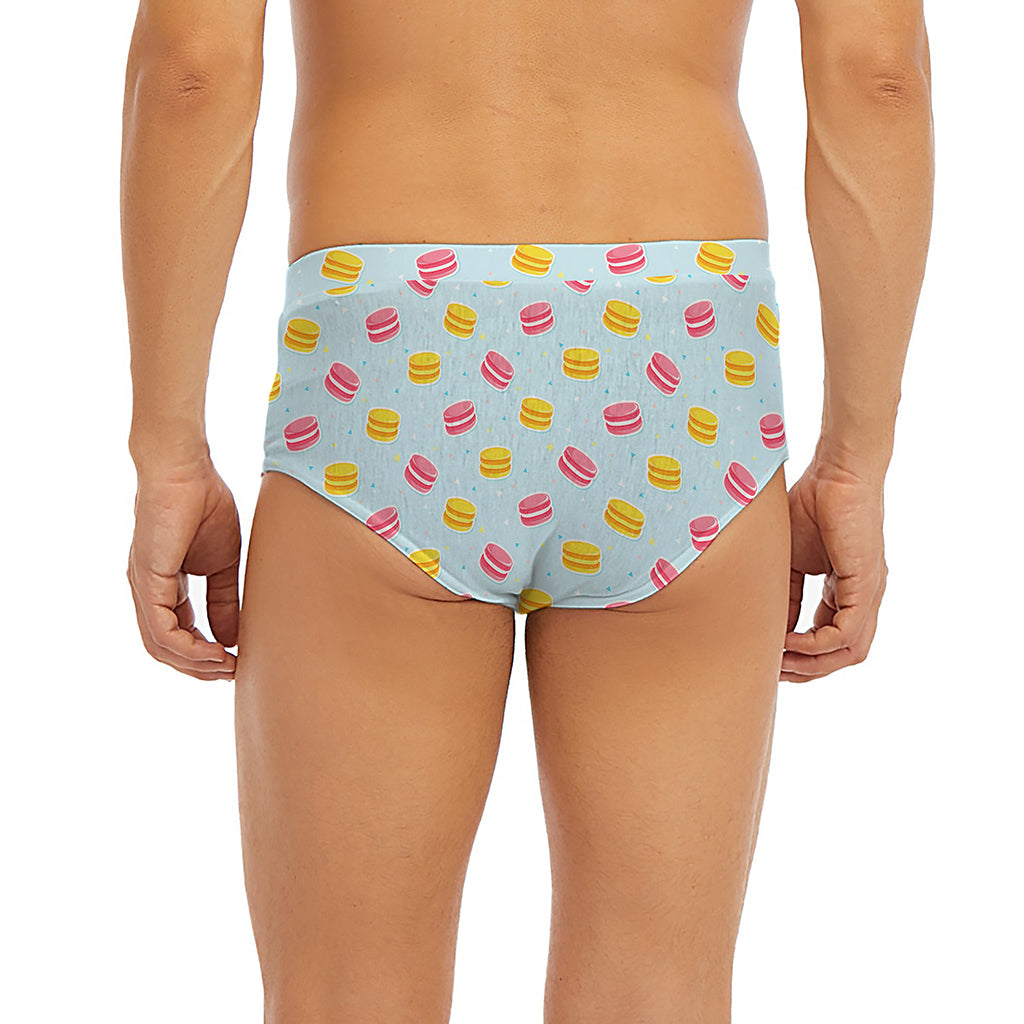 Pink And Yellow Macaron Pattern Print Men's Briefs