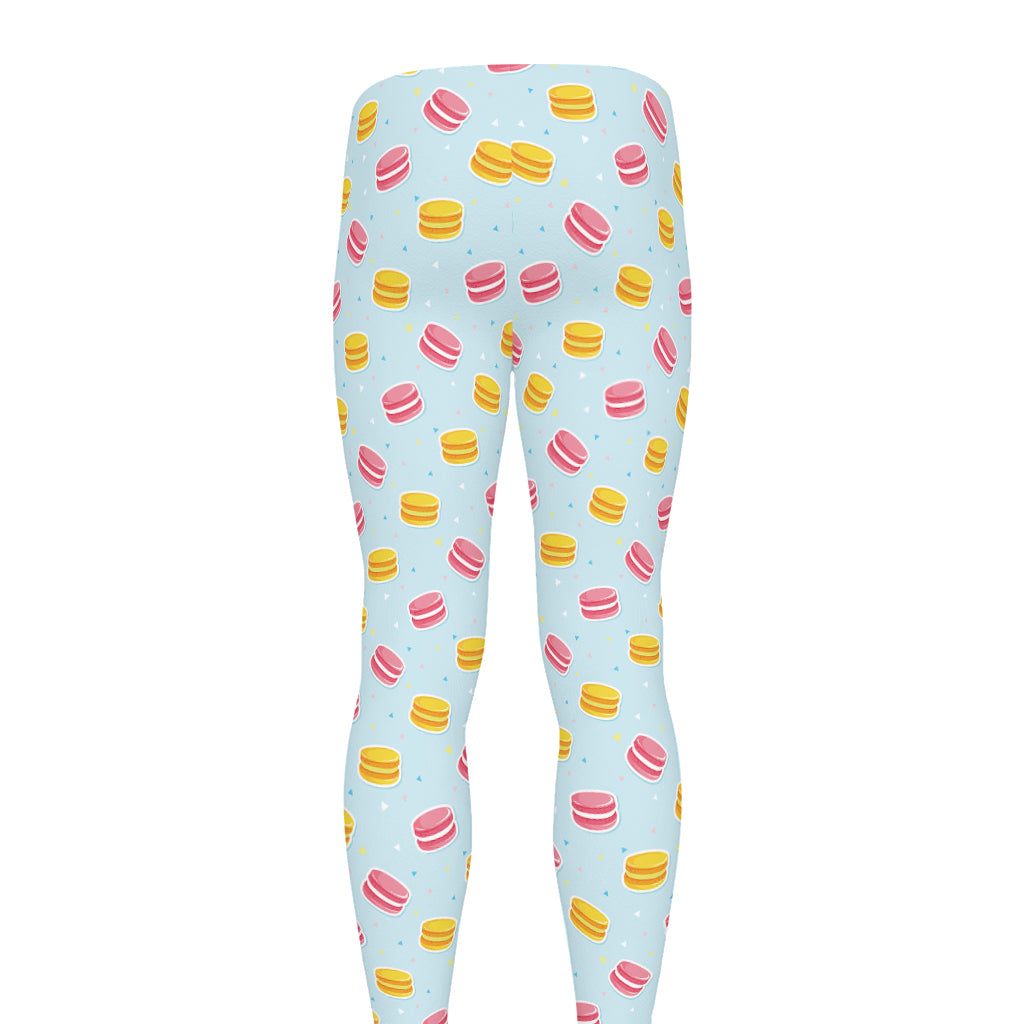 Pink And Yellow Macaron Pattern Print Men's leggings