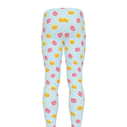 Pink And Yellow Macaron Pattern Print Men's leggings
