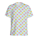 Pink And Yellow Macaron Pattern Print Men's Sports T-Shirt