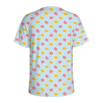 Pink And Yellow Macaron Pattern Print Men's Sports T-Shirt