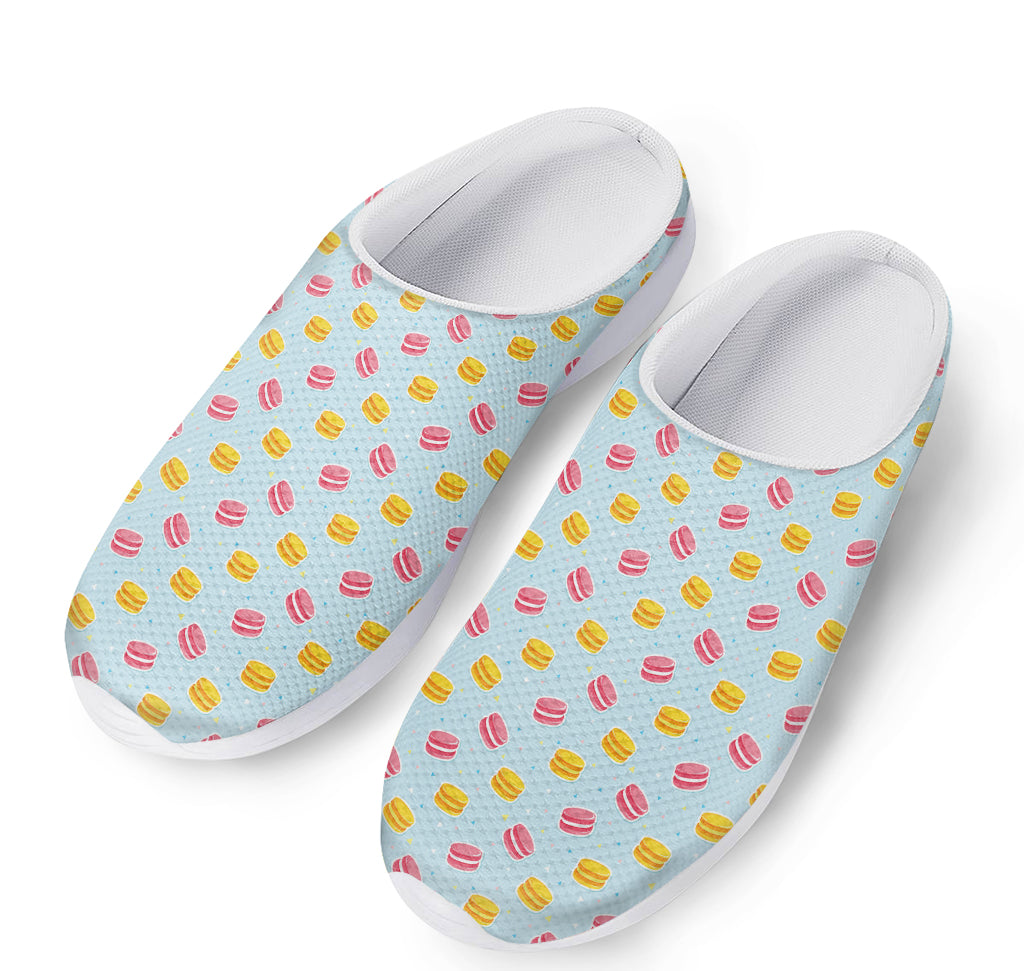 Pink And Yellow Macaron Pattern Print Mesh Casual Shoes