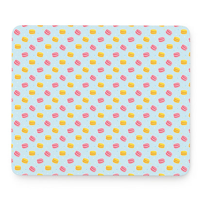 Pink And Yellow Macaron Pattern Print Mouse Pad