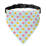 Pink And Yellow Macaron Pattern Print Over The Collar Dog Bandana