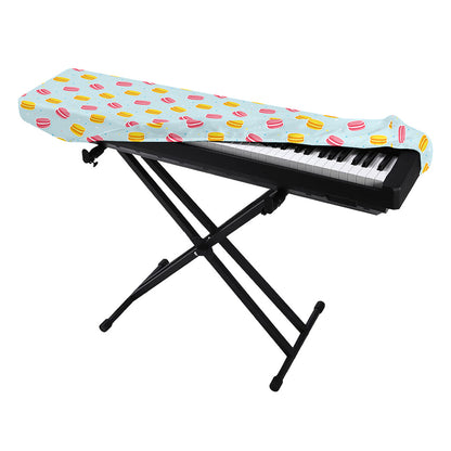 Pink And Yellow Macaron Pattern Print Piano Keyboard Cover