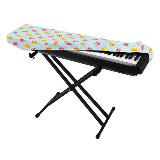 Pink And Yellow Macaron Pattern Print Piano Keyboard Cover