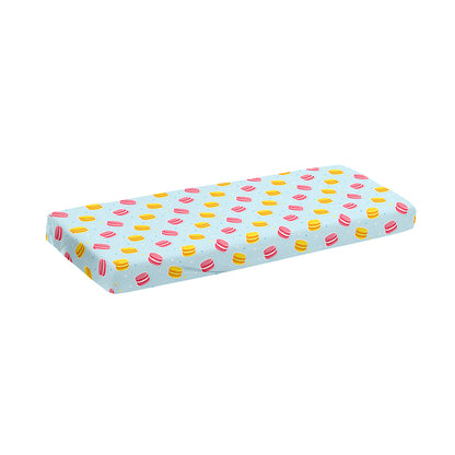 Pink And Yellow Macaron Pattern Print Piano Keyboard Cover