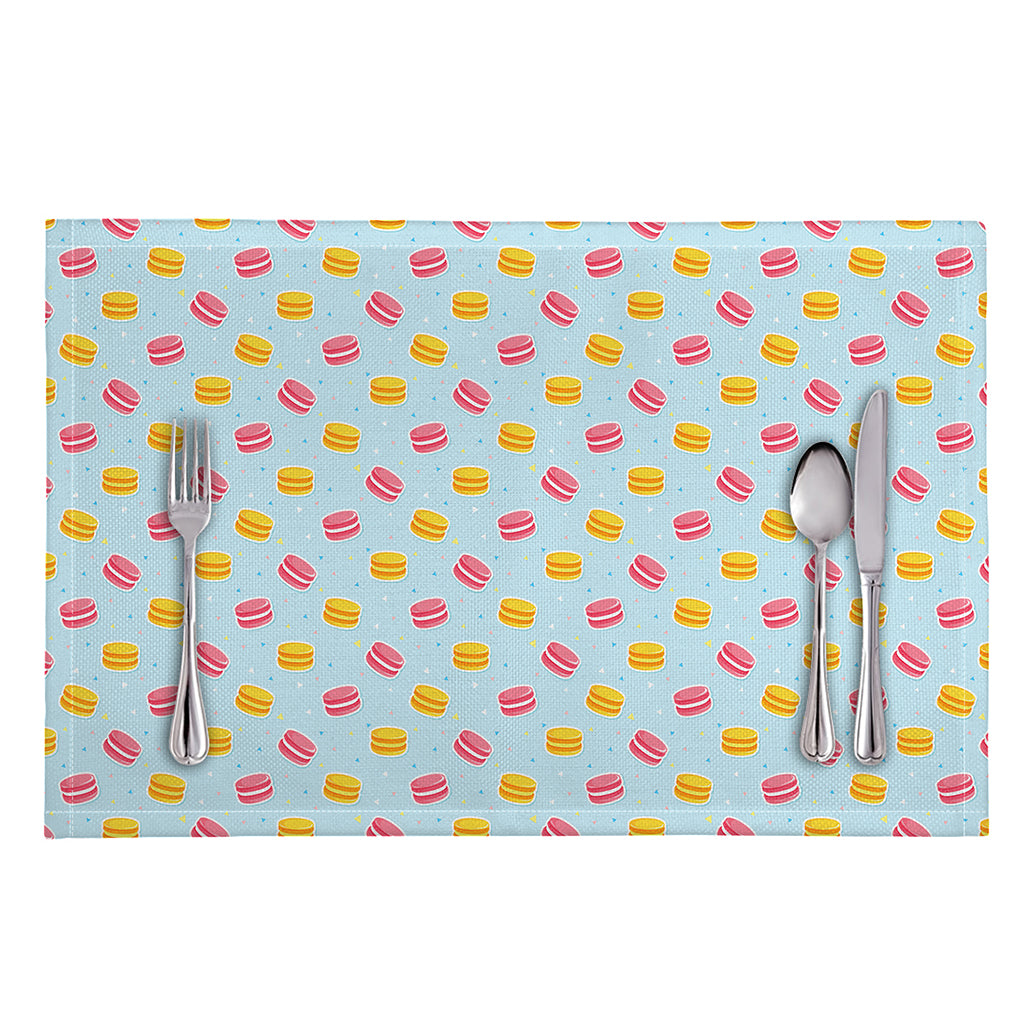 Pink And Yellow Macaron Pattern Print Placemat