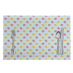 Pink And Yellow Macaron Pattern Print Placemat