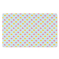 Pink And Yellow Macaron Pattern Print Polyester Doormat