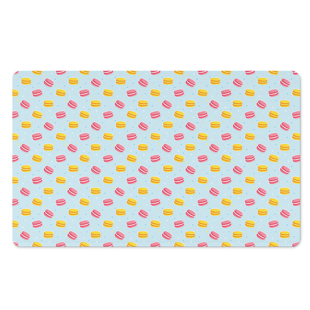 Pink And Yellow Macaron Pattern Print Polyester Doormat