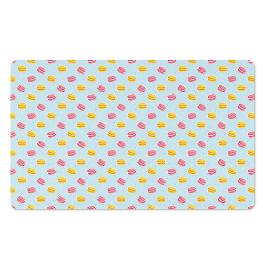 Pink And Yellow Macaron Pattern Print Polyester Doormat