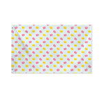 Pink And Yellow Macaron Pattern Print Polyester Flag
