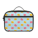 Pink And Yellow Macaron Pattern Print Portable Lunch Bag