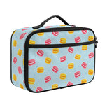 Pink And Yellow Macaron Pattern Print Portable Lunch Bag