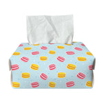Pink And Yellow Macaron Pattern Print Rectangle Tissue Box Cover