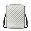 Pink And Yellow Macaron Pattern Print Rectangular Crossbody Bag