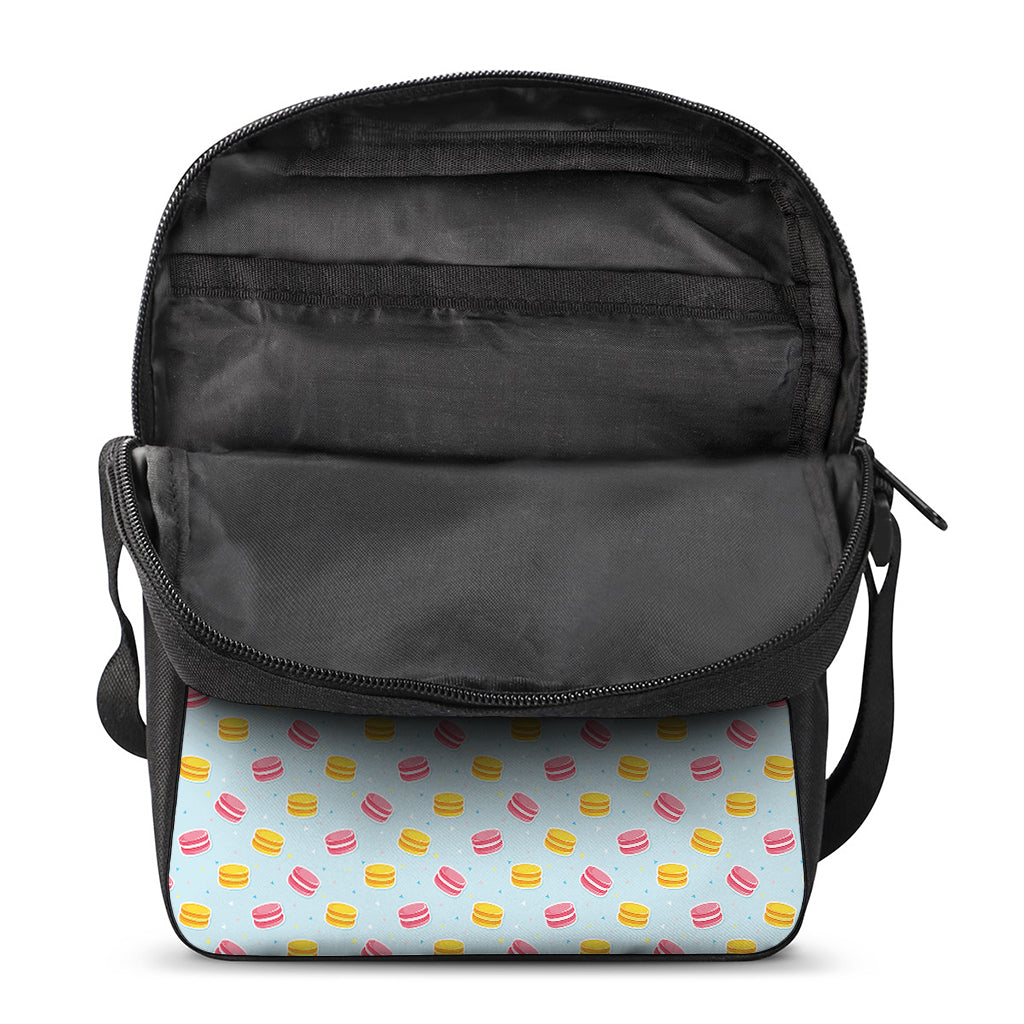 Pink And Yellow Macaron Pattern Print Rectangular Crossbody Bag