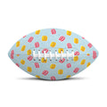 Pink And Yellow Macaron Pattern Print Rugby Ball
