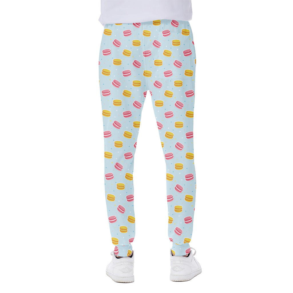 Pink And Yellow Macaron Pattern Print Scuba Joggers