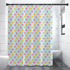 Pink And Yellow Macaron Pattern Print Shower Curtain